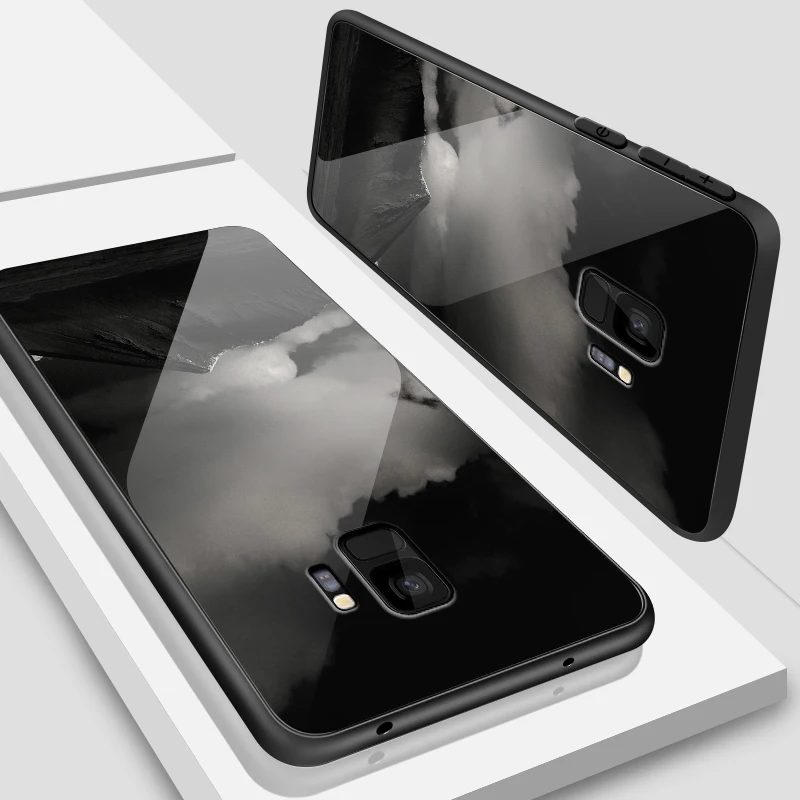 W349 for OnePlus 3T 3 5 6T 5T 6 7 7 Pro Anti Knock Tempered Glass Cover for Samsung Galaxy S9 S8 S10 Plus Printing Fancy Phone Case - Цвет: W349