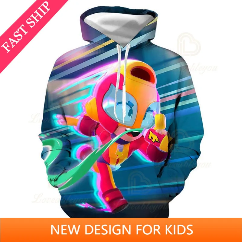 

Crow Shooter Kids Hoodie MAX Spike Game Spike 3D Print Sweatshirt Tops Boys Girls Brawings Cartoon Star Tops Teen Clothes