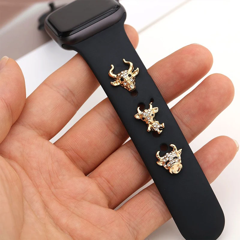 

Metal Wristbelt Charms Decorative Ring For Apple Watch Band Diamond Ornament Smart Watch Strap Accessories For iwatch Bracelet