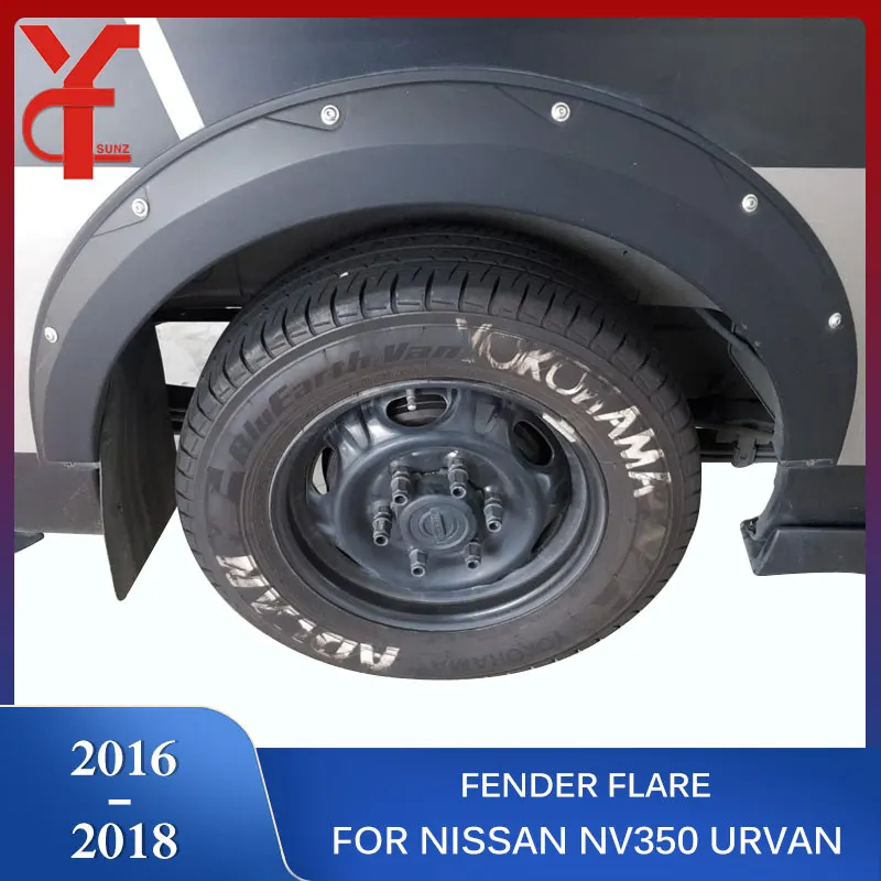 

Расширители крыла из АБС-пластика для Nissan NV350 Urvan Caravan E26 2016 2017 2018, аксессуары для колесной арки, брызговики, Внешние детали