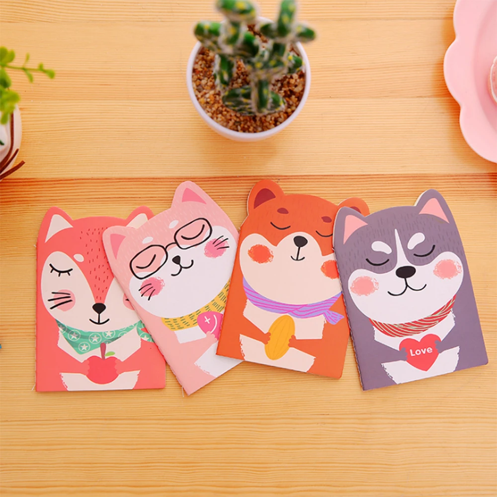 Мини мультфильм животных тетрадь для дневника с выстроились бумажных Винтаж