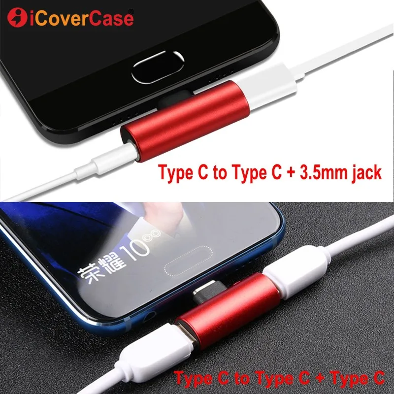 2 в 1 адаптер для наушников с разъемом типа C на 3 5 мм ZTE Axon 9 10 10S Pro 5G Nubia Z20 Z18 Z17 minis Z17S X