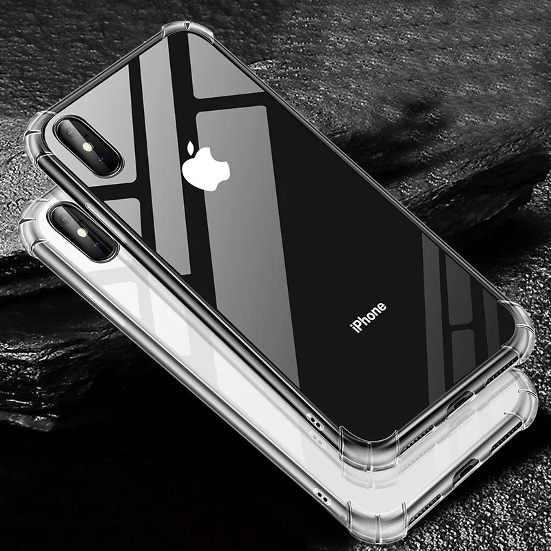 10 шт./лот для Apple iphone 5 5S 6 6S 7 8 Plus 11 pro Max X XR XS прозрачный мягкий силиконовый чехол из
