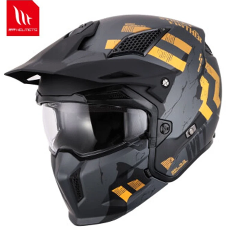 Original MT Motorcycle Helmet Men Women Streetfighter Motocross Helmet Full Face Off-Road Helmet Motorcycle Accessories