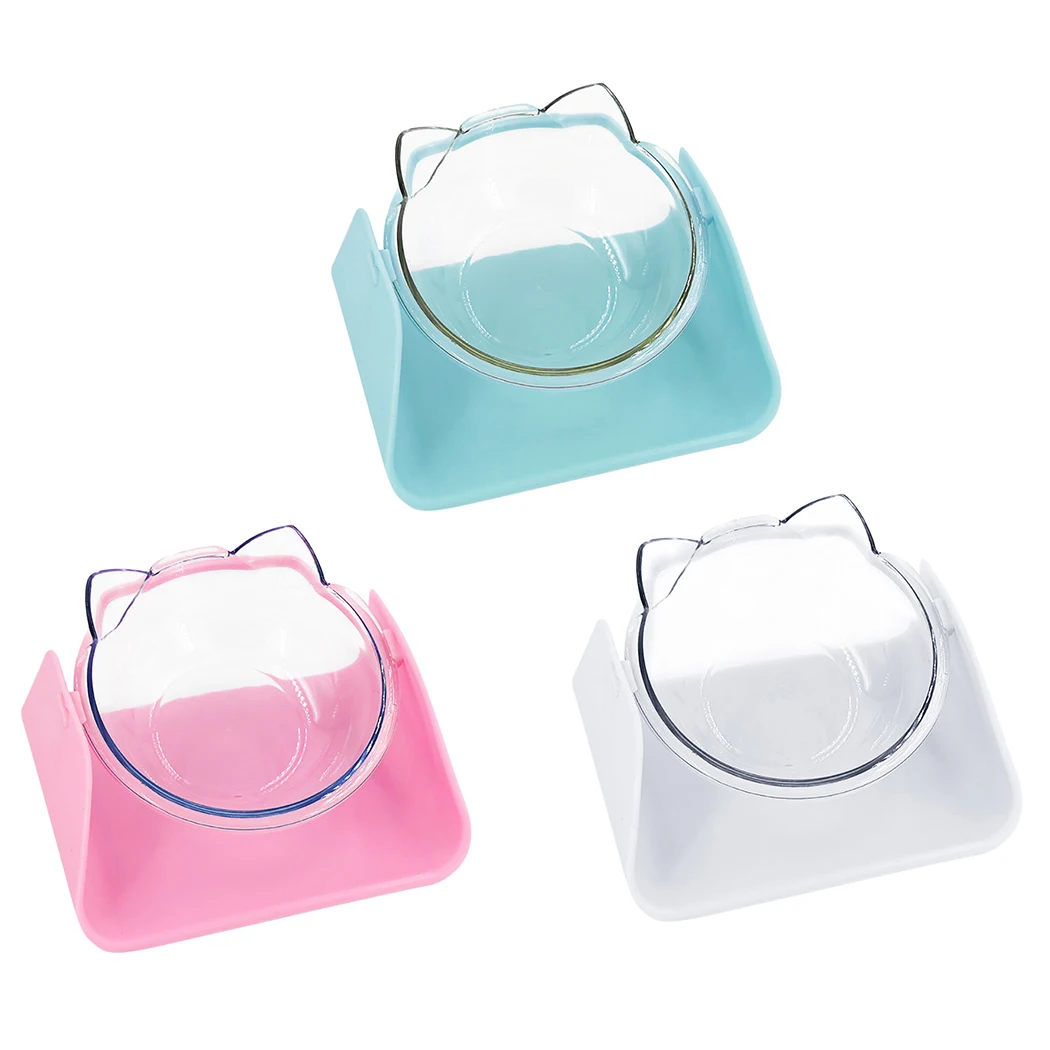 Миски для еды животных наклонная Прозрачная чаша угол регулируемый креативный