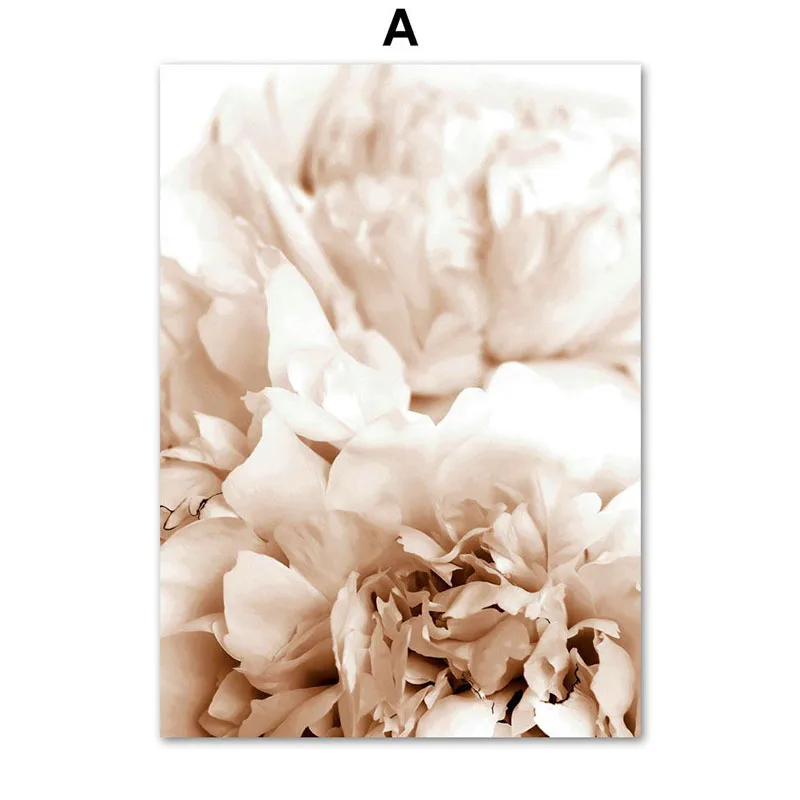 

Nordic Peony Flower Leaf Plant Dance Home Decoration Painting Living Room Decoration Canvas Painting Poster Wall Art Frameless
