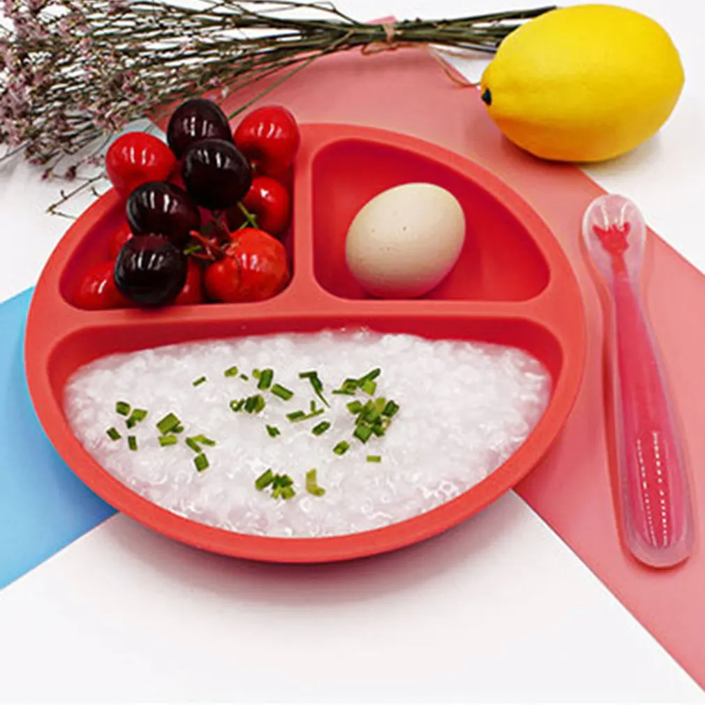 Силиконовая детская обеденная тарелка посуда для хранения еды тарелки фруктов
