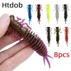 8 шт. личинка мягкие приманки 10 см 7,5 см 5,5 см искусственные приманки рыболовные приманки червячной силиконовые бас щука приманки Minnow Swimbait крючковый лов Пластик приманки