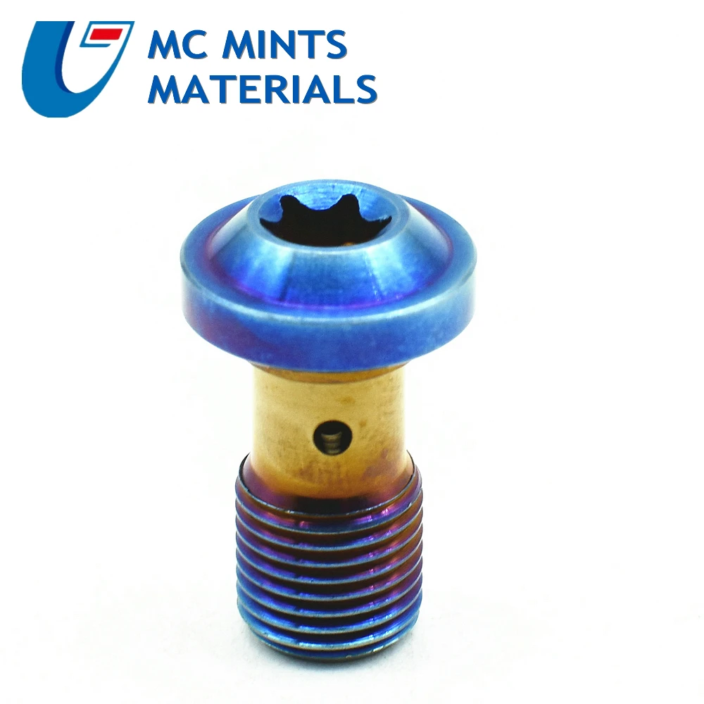 Titanium Bolt for Caliper Bolts Tube Motorcycle Modified M10 Pitch 1.0 1.25mm Purple Color Ti Bolts Ti Screw Ti Fasteners 2 pcs