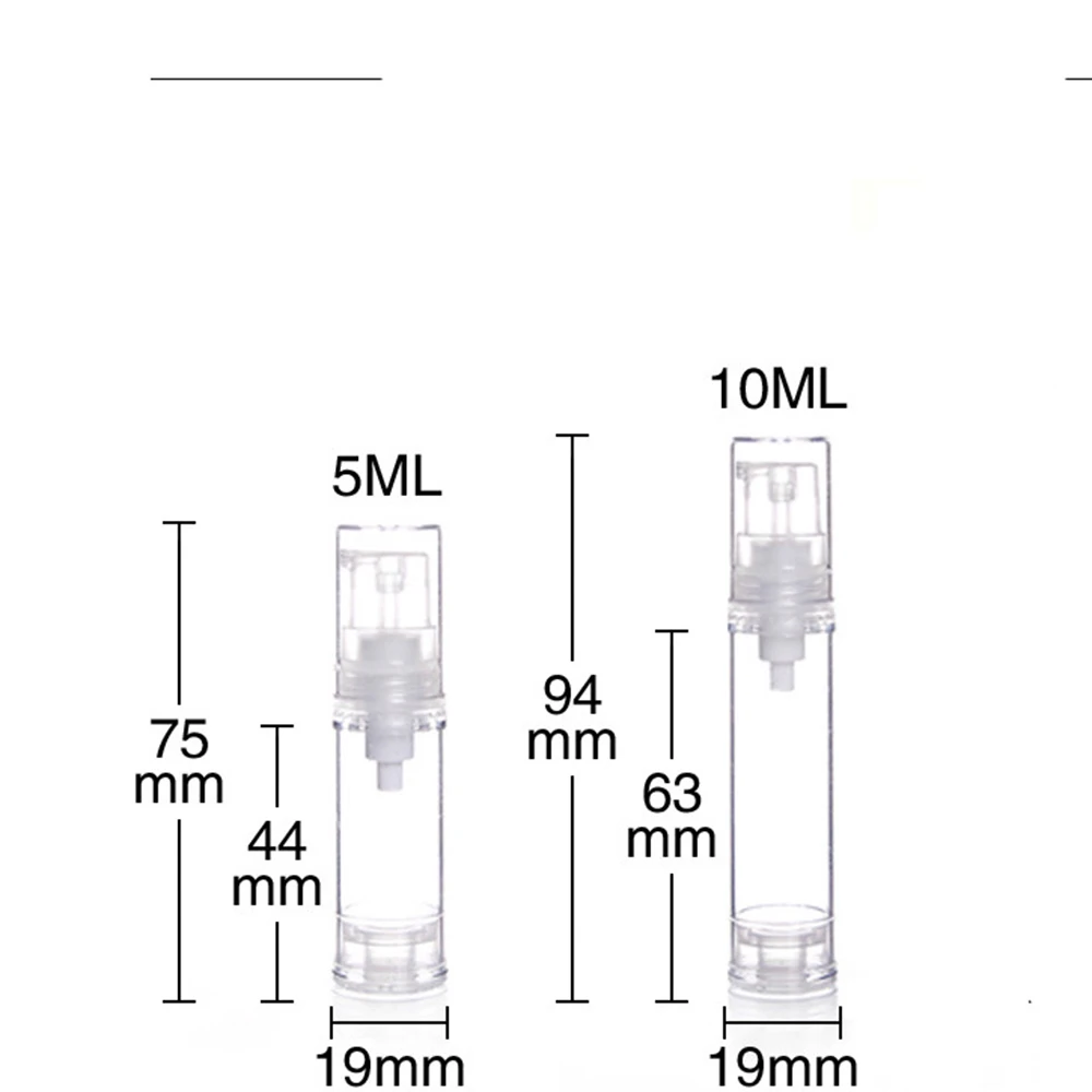 5 мл 10 пустая пластиковая косметическая бутылка для путешествий прозрачные