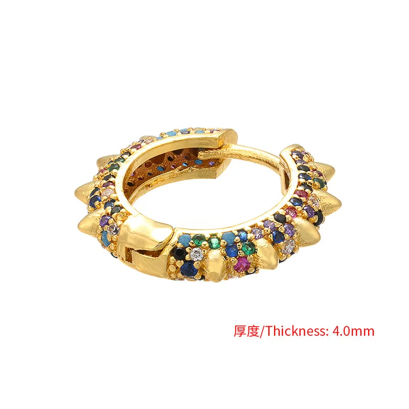 

5Pairs Luxury circle Shape Earrings For Women Handmade Paved Zircon CZ Earings Jewelry Accessories ZK-VE76