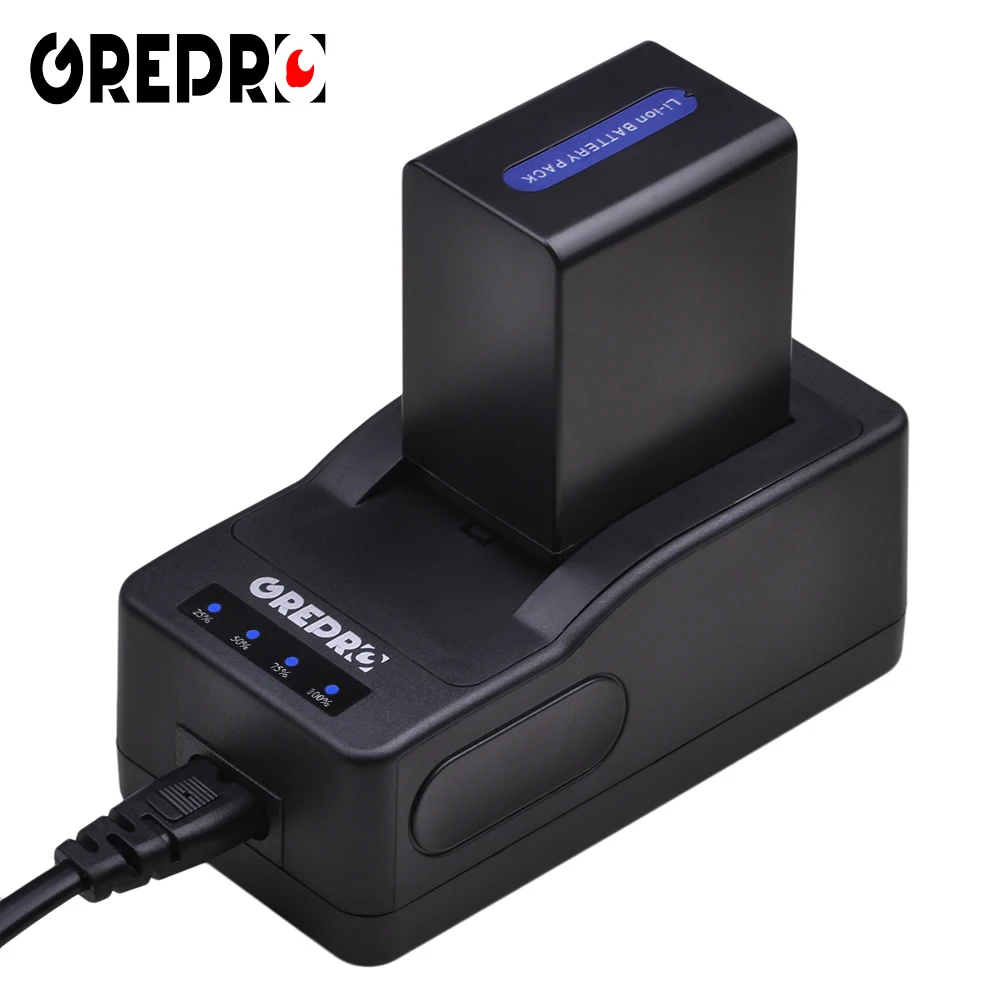 

NP-FH100 Battery Charger with NP FH100 Battery for SONY NP FH70 FH50 FH30 DCR-SX40 SX40R A230 A330 A290 A380 A390 SX40R