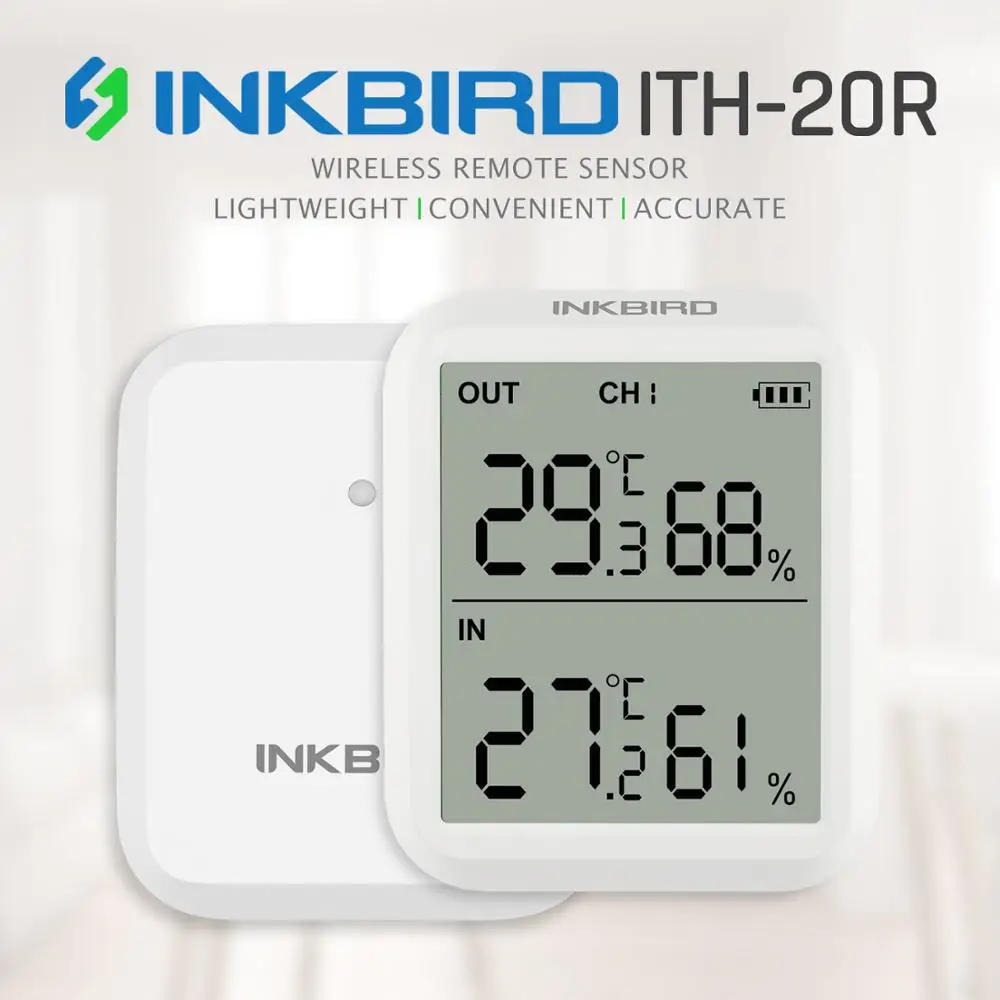 INKBIRD termometro digitale igrometro stazione meteorologica ITH-20R bianco ambiente digitale igrometro temperatura umidità Monitor