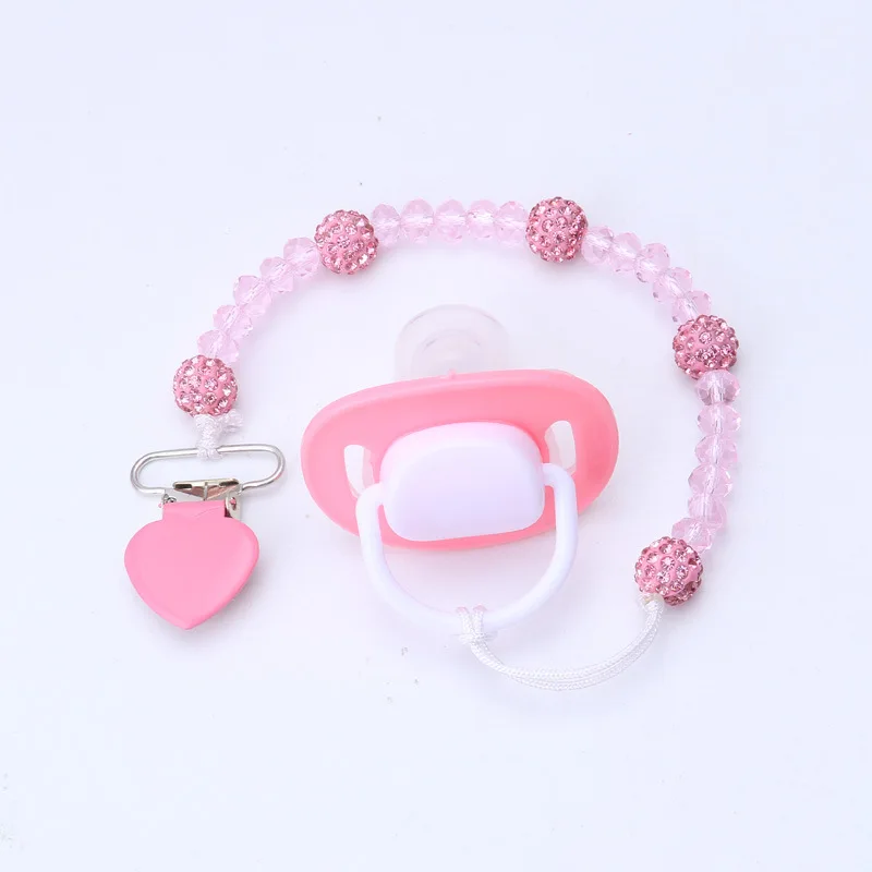 Pacifier chain clip Crystal baby pacifier clip Anti-clamping pacifier clip Virtual pacifier clip Baby stroller hook strap