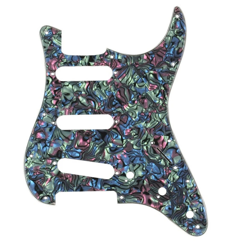 Электрогитара Pickguard 3 слоя 11 отверстий SSS одна катушка совместимый скребок