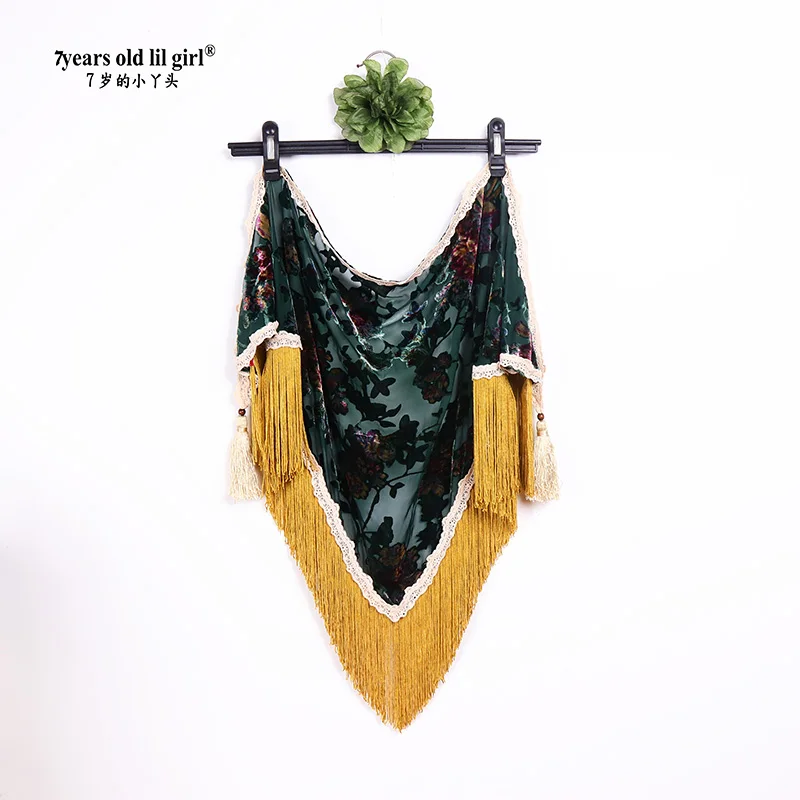 Шарф фламенко платье шарф в русском стиле украинские шали с бахромой