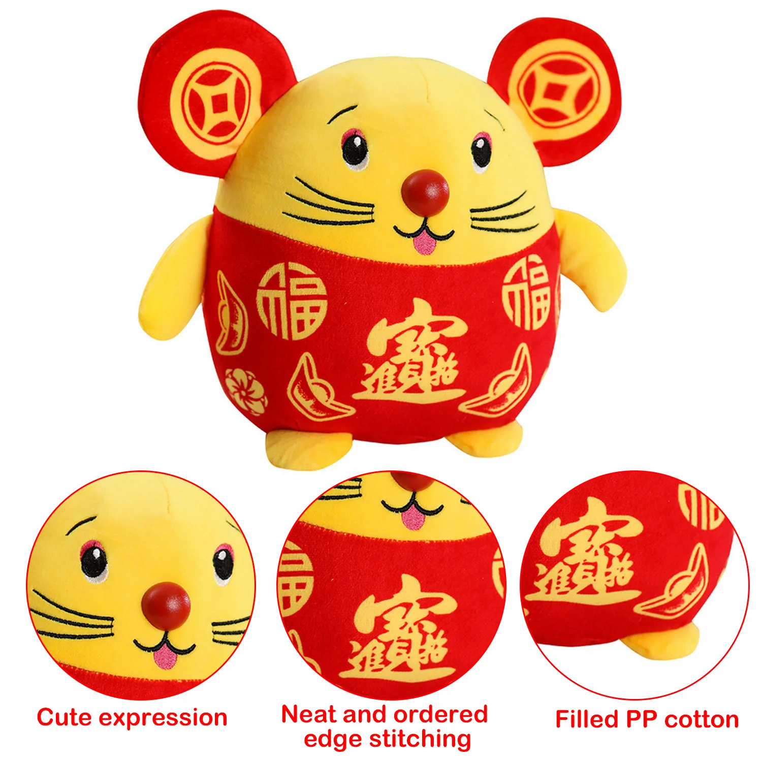Behogar милые счастливые крысы плюшевые мягкие куклы игрушки Висячие украшения с