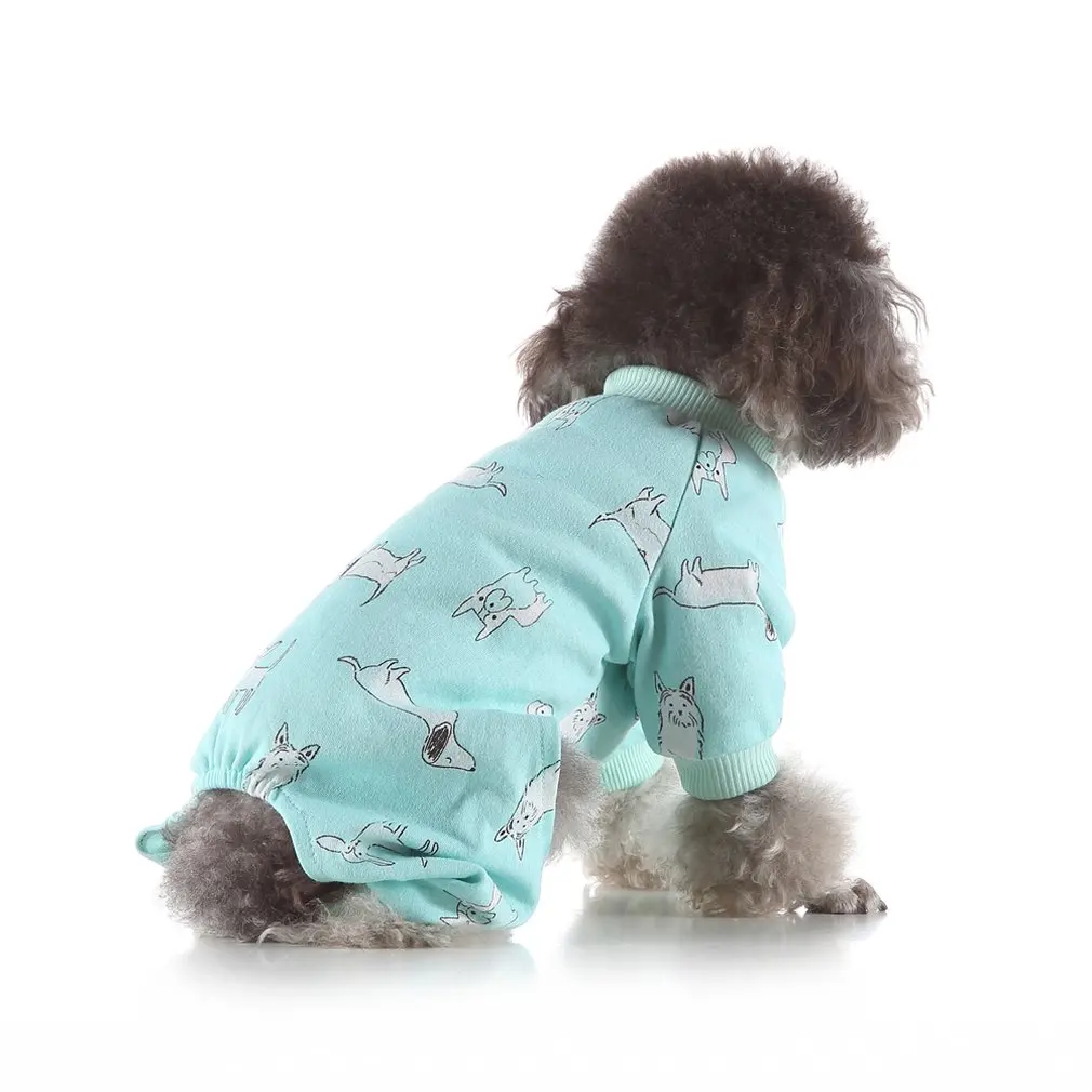 Спальные Комбинезоны для маленьких собак и щенков Хлопковые пижамы домашних