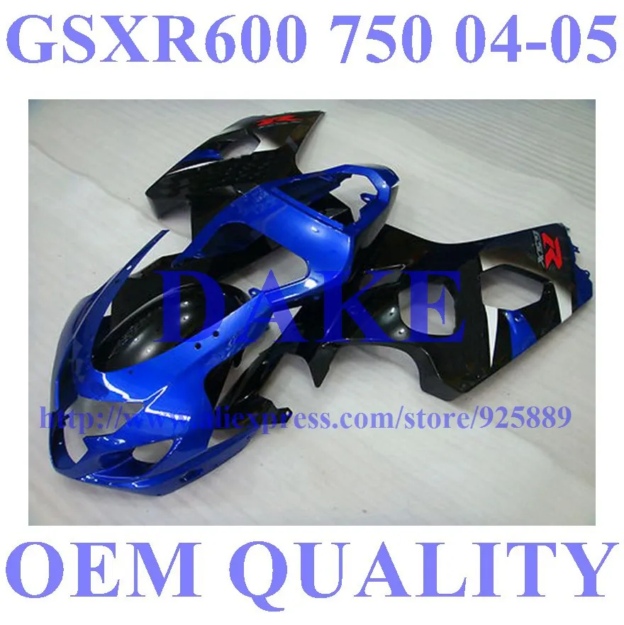 

Injection Mold Blue Black Fairing Kit For SUZUKI GSXR600 750 04 05 GSXR600 750 2004 2005 GSXR600 GSXR750 04 05 GSXR600 750 K4 DA