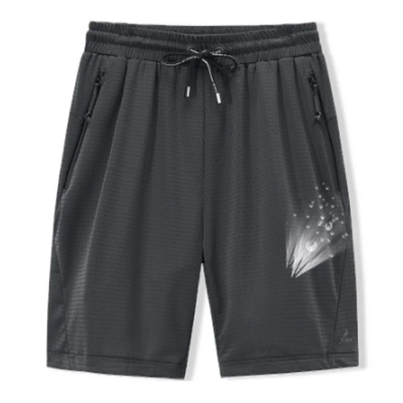 

Large Men's Shorts Mesh Elastic Summer Breeches 8XL 6XL Big Size Clothing Nylon Black Grey Spandex Sweat Shorts Plus Size Shorts