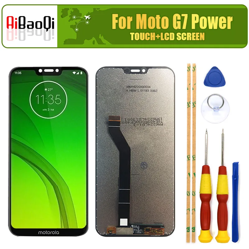 Для 6,2 дюймов Motorola MOTO G7 питания ЖК-дисплей с сенсорным экраном (155 мм XT1955-1-2-4-7) (157 мм XT1955-6-5) Digitizer Замена
