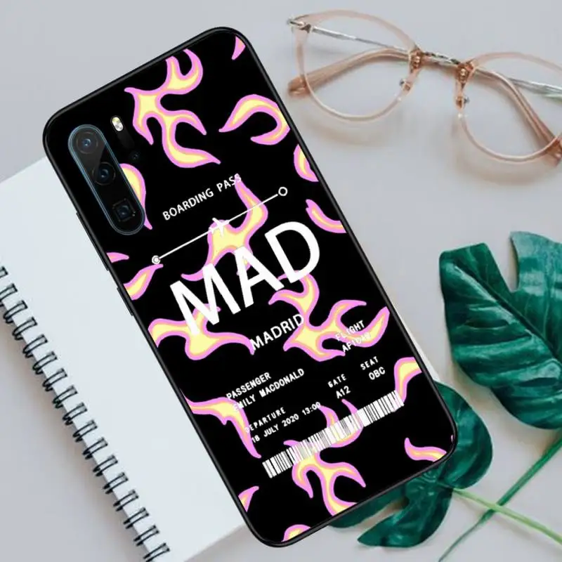 

Personalised Plane Ticket Phone Case For Huawei P 9 8 10 40 Mate 30 Honor 8 8A 20 20s 9x nova 6se 5t Y9s PSMART lite pro 2017