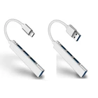 Набор 2-в-1, концентратор типа C и концентратор USB C 3,0 2,0, мульти-разветвитель с 4 портами, адаптер USB C, удлинитель для Lenovo Pro Air