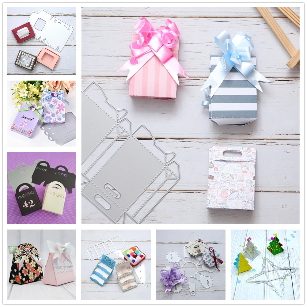 InLoveArts сумка коробка металлический Трафаретный вырубной штамп скрапбукинга и