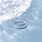 Женское кольцо на палец Modian, тонкое кольцо из серебра 925 пробы с геометрическим узором, изящная бижутерия