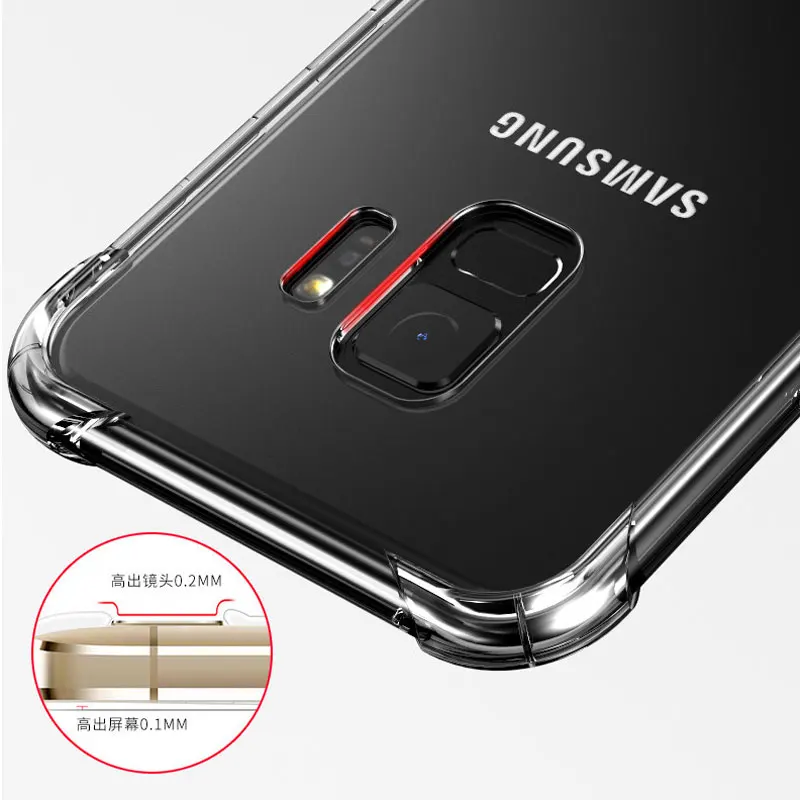 Роскошный Ударопрочный силиконовый чехол для Samsung Galaxy Note 10 Plus S10 прозрачный A30 A50 A70