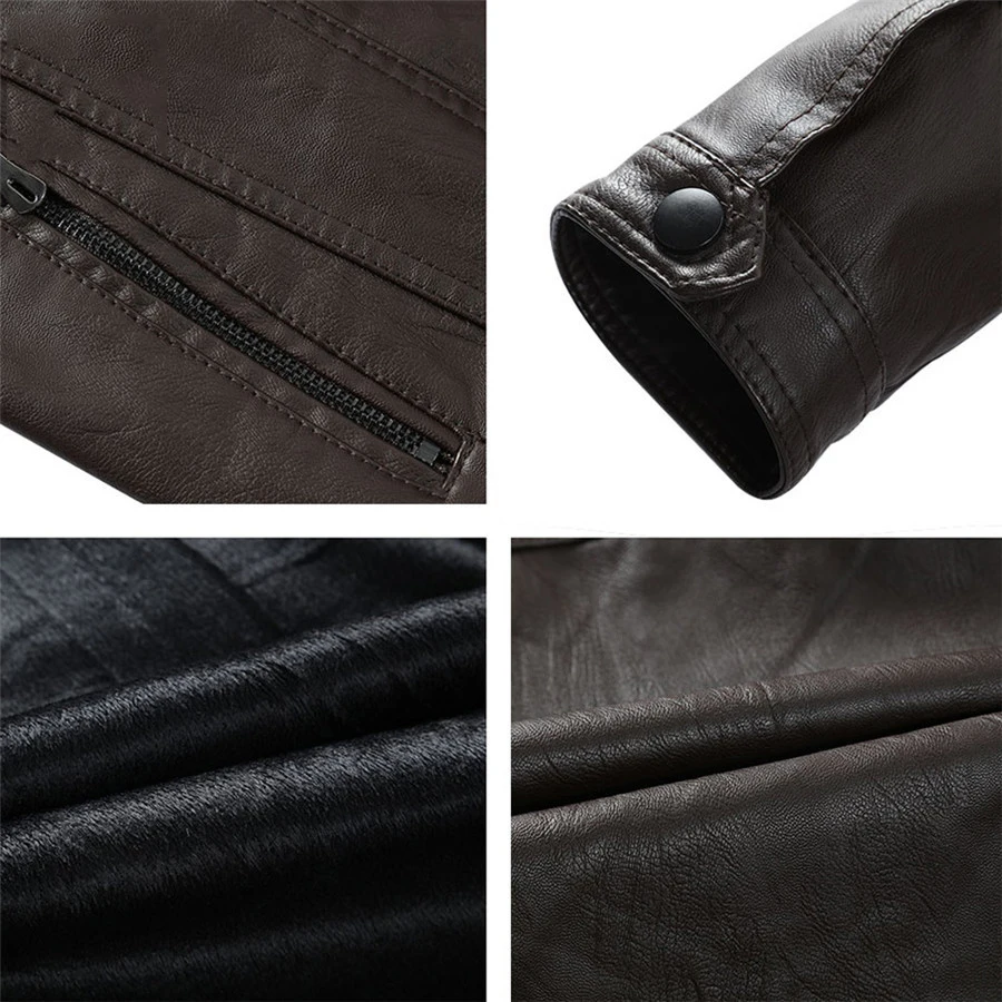 Мужская куртка из ПУ пальто мотоциклетные Искусственная кожа Размеры M-3XL Для