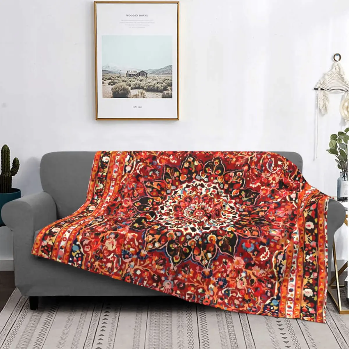 

Antique Floral Pattern Blanket Zen Sacred Geometry Plush Warm Soft Flannel Fleece Throw Blankets For Bedspread Bedroom Quilt