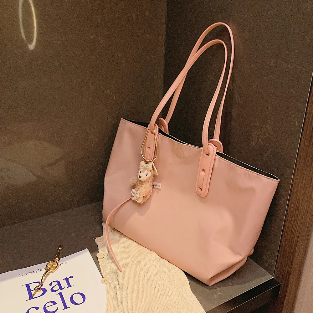 Модная нейлоновая Водонепроницаемая простая повседневная сумка-тоут из ткани