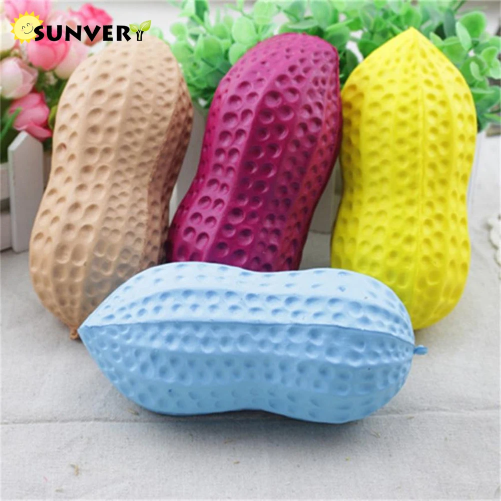 

Colorful Fidget Squishy Peanut Slow Rising Squeeze Phone Straps for chains Decompression Squeeze Toys Stress Ball for Kids Adult