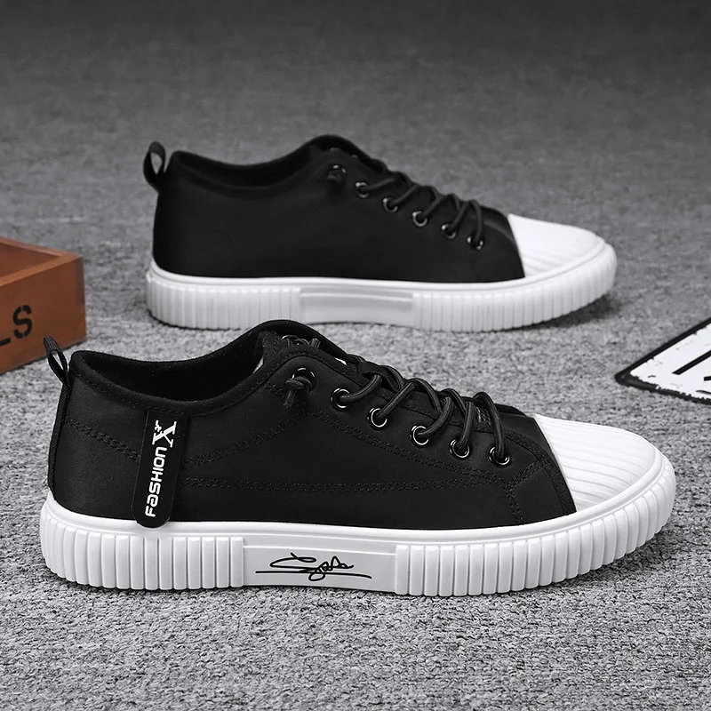 

Men's Canvas Shoes Cloth Shoes Breathable Shoes 2021 Latest Casual Fashion Student Shoes Low-top Lace-up Round-toe Men's Shoes