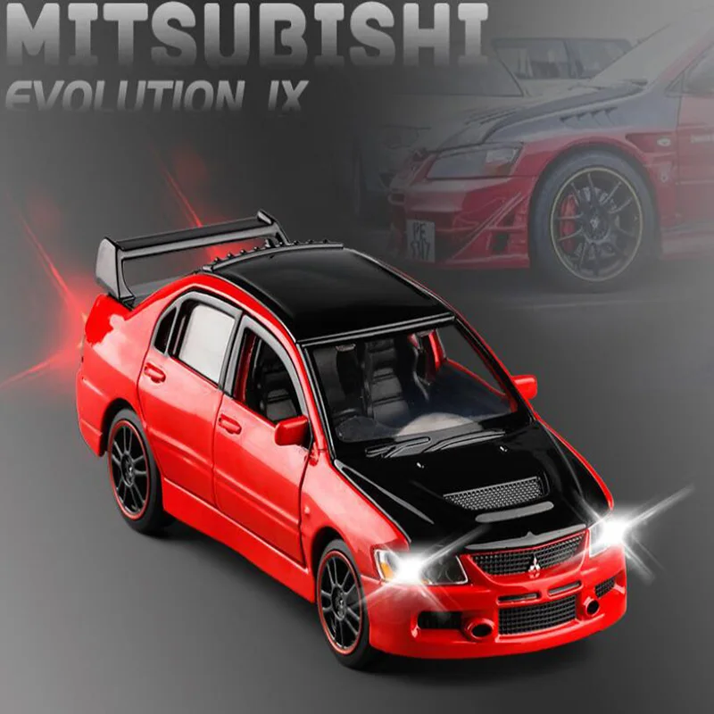 Металлическая Модель автомобиля Mitsubishi EVO9 классический автомобильный звуковой