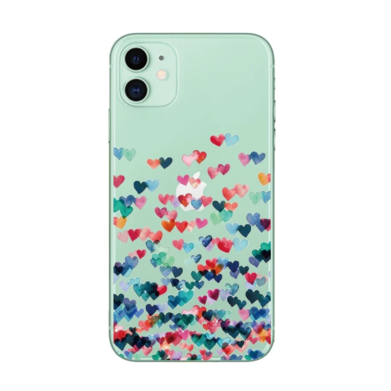 Мягкий ТПУ чехол s для iPhone 6S 8 7 Plus 6 S Бабочка узорная задняя крышка 11 Pro XS Max XR