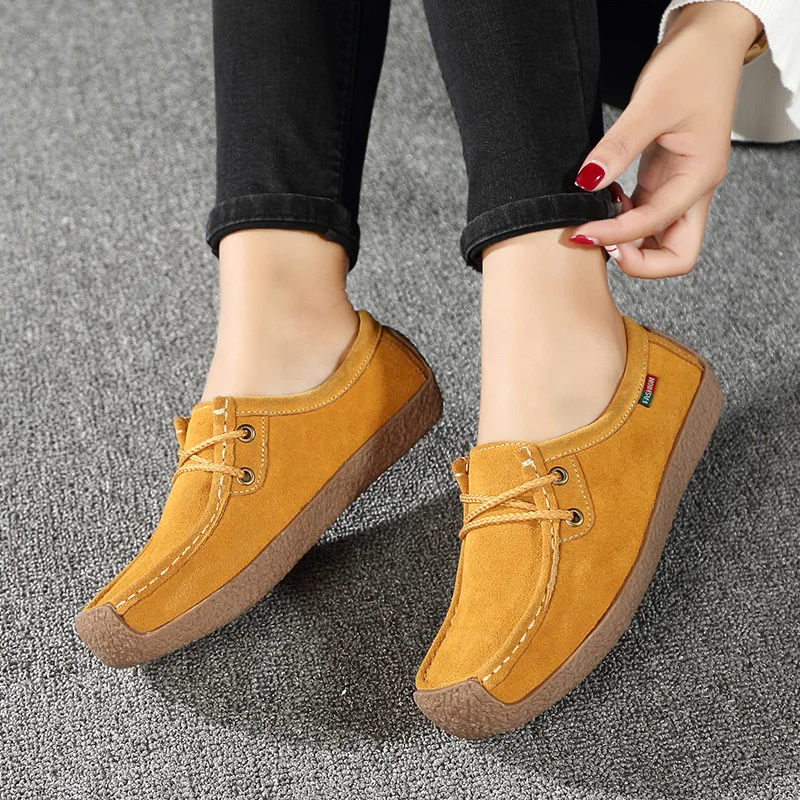 Женская обувь на плоской подошве шнуровке удобные летние лоферы женская дышащие