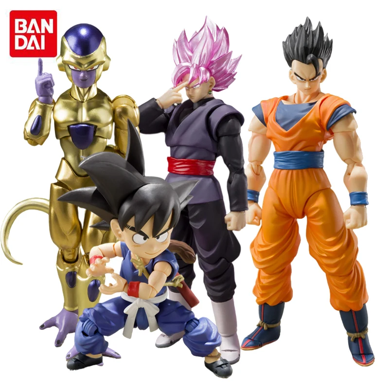 

Bandai SHF Son Gohan Goku Dragon Ball Z Event Exclusive Color Golden Freeza Frieza Black Son Gokou Action Figure Model Toys Gift