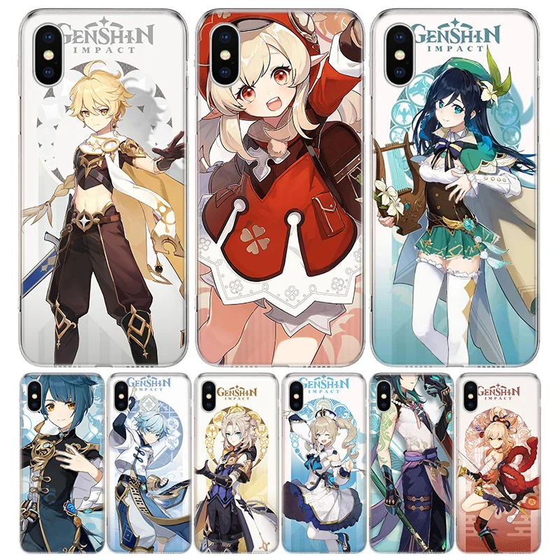 

Genshin Impact Anime Silicon Call Phone Case For Apple iPhone 11 13 14 Pro Max 12 Mini 7 Plus 6 X XR XS 8 6S SE 5S Cover Coque