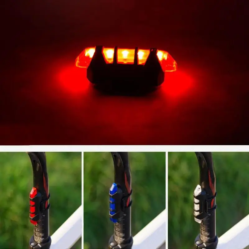 Новый велосипедный фонарь для велоспорта MTB водонепроницаемый задний 5 LED USB
