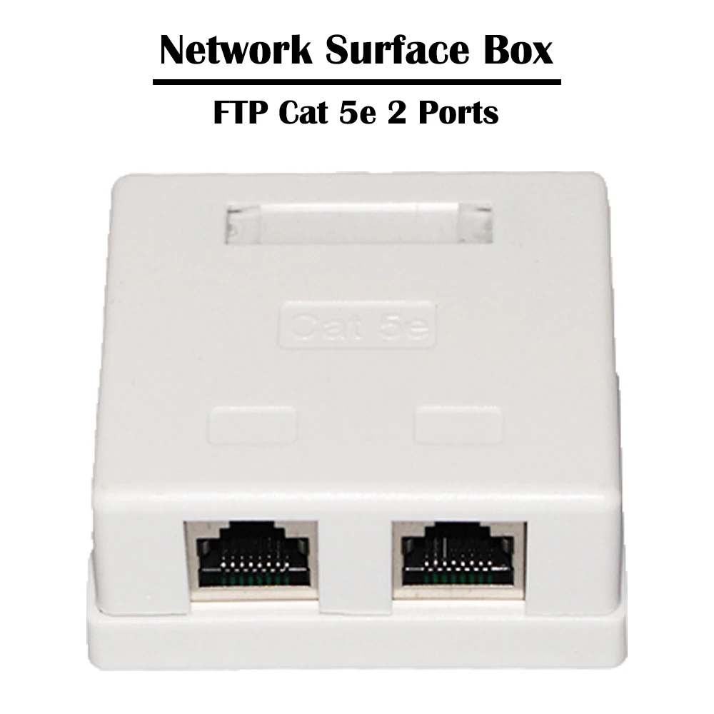 2 порты UTP/FTP Cat 5e/Cat 6 сетевая Поверхностная коробка передача данных RJ 45 порт сеть