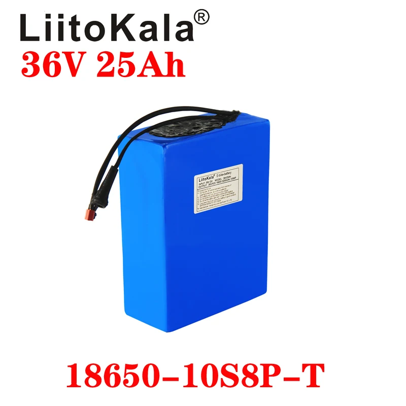 Аккумулятор для электрического велосипеда LiitoKala 36 В 25 Ач 18650 10S8P 1000 Вт|Батарея