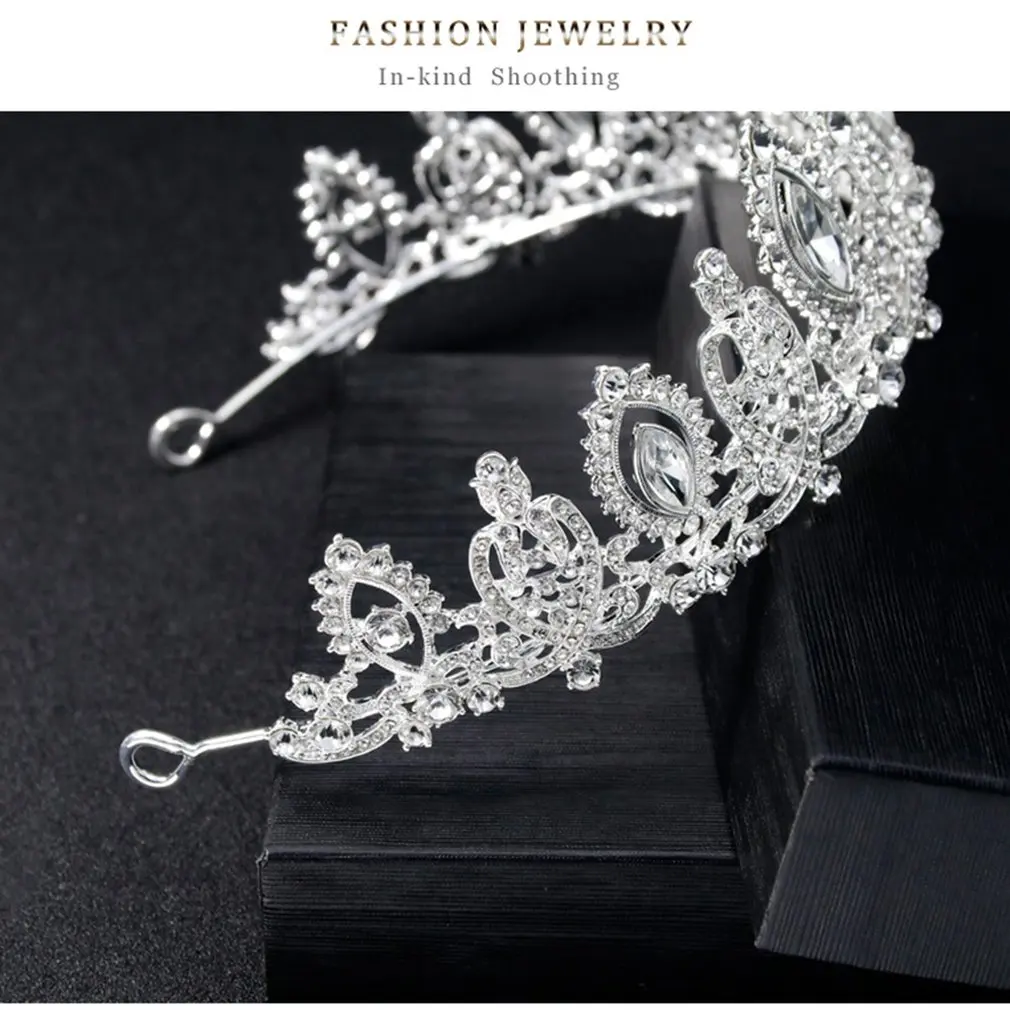 Горный хрусталь оголовье сплав тиара Корона Модные Свадебные короны тиары волос