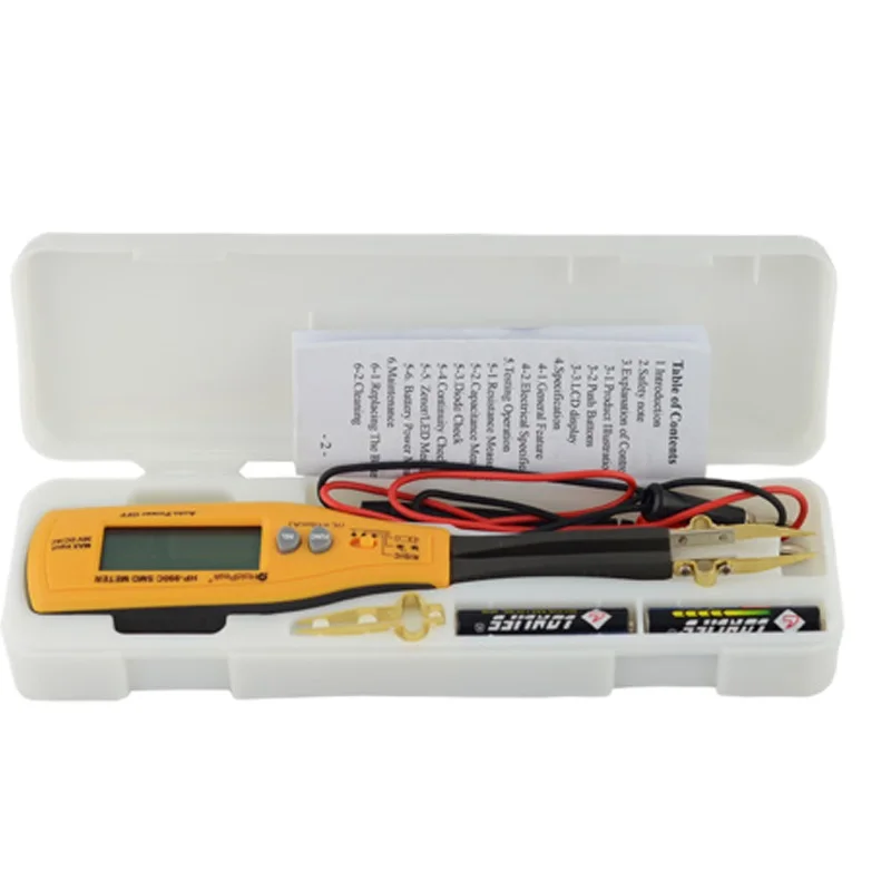 HoldPeak HP-990B SMD тестер е-байка 36В DC Напряжение Батарея измерения поворотных Пинцет