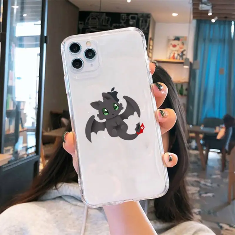 

Toothless How To Train cartoon painting Phone Case Transparent for iPhone 6 7 8 11 12 s mini pro X XS XR MAX Plus