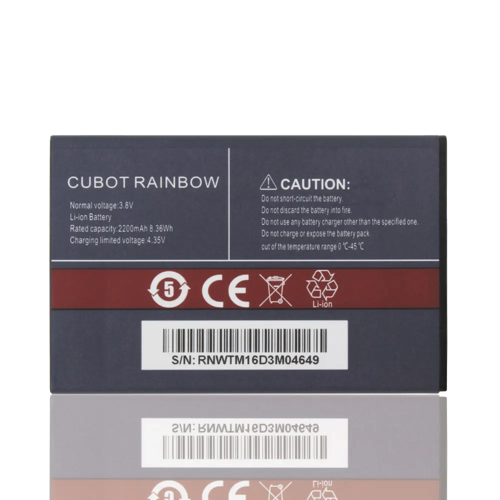 Новинка 100% оригинальный аккумулятор Cubot Rainbow 2200 мАч замена для смартфона +