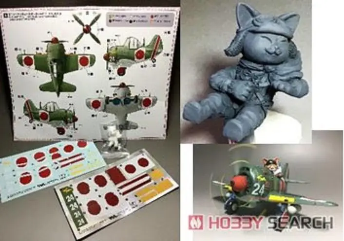 T-MODEL TT001 серии милых истребителей: ki 84 gale w/ cat фигурка пилота пластиковый комплект