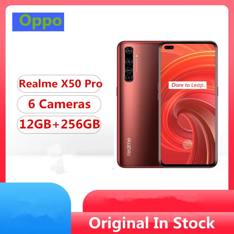 Оригинальный смартфон Realme X50 Pro 5G Snapdragon 865 Android 10 0 6 44 дюйма 2400x1080 90 Гц 12 Гб ОЗУ 256 ПЗУ