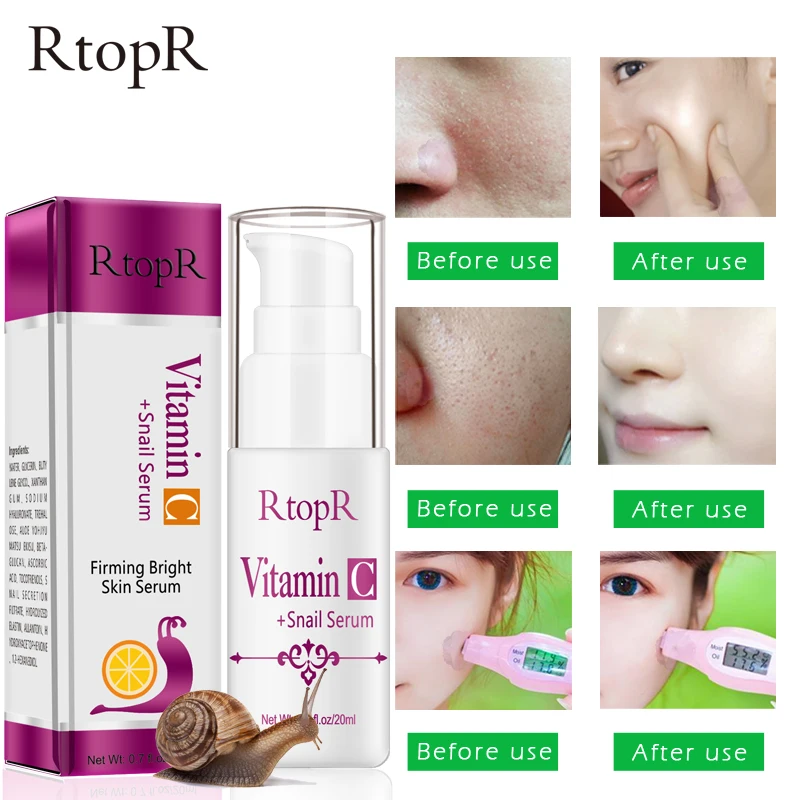 VitaminC Snail Repair Serum Anti Wrinkle Firming Bright Skin For Face Ance Treatment VC Collagen lotion | Красота и здоровье